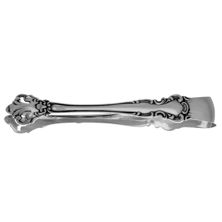 Flanders-Old (Sterling, 1900, No Monograms) Small Sugar Tongs