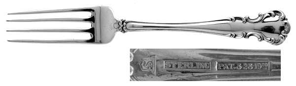 Flanders-Old (Sterling, 1900, No Monograms) Fork
