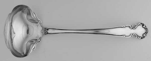Flanders-Old (Sterling, 1900, No Monograms) Solid Soup Ladle