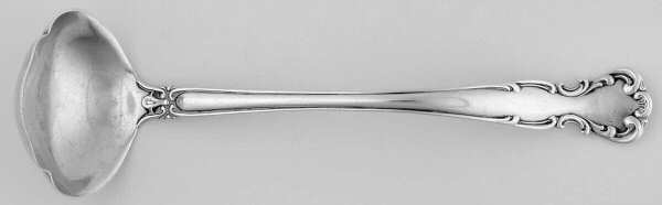 Flanders-Old (Sterling, 1900, No Monograms) Solid Piece Cream Ladle