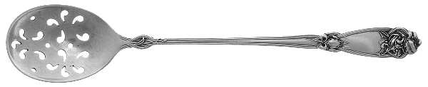 Fleur De Lis (Sterling, 1907) Pierced Bowl Short Handle Olive Spoon