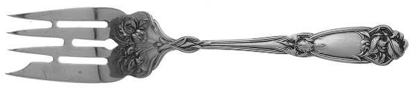 Fleur De Lis (Sterling, 1907) Small Solid Cold Meat Serving Fork
