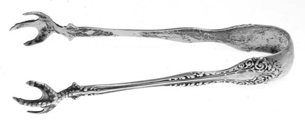 Florentine (Sterling, 1900) Small Sugar Tongs