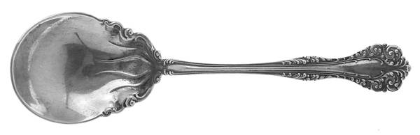 Florentine (Sterling, 1900) Solid Salad Serving Spoon