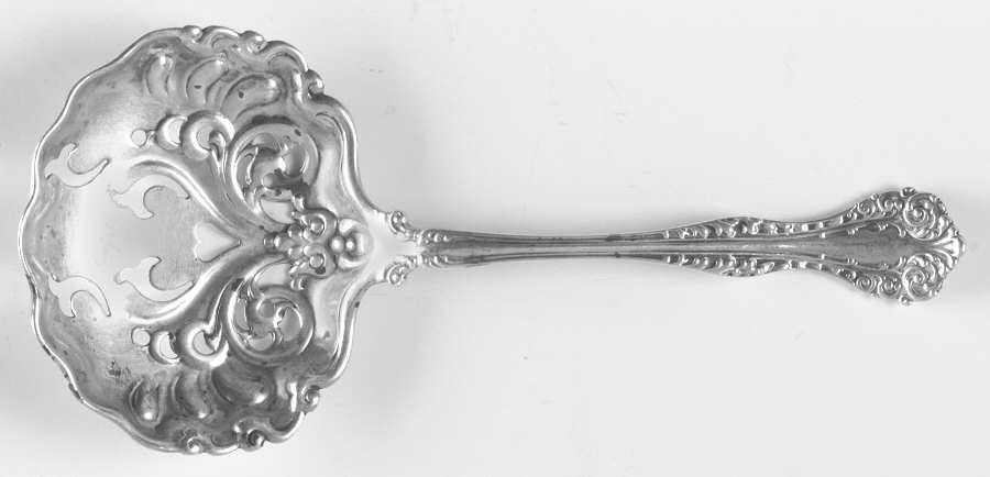 Florentine (Sterling, 1900) Solid Bon Bon Spoon with Pierced Bowl