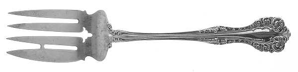 Florentine (Sterling, 1900) Small Solid Cold Meat Serving Fork