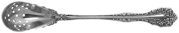 Florentine (Sterling, 1900) Pierced Bowl Short Handle Olive Spoon
