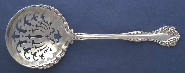 Florentine (Sterling, 1900) Large Pierced Pea Serving Spoon