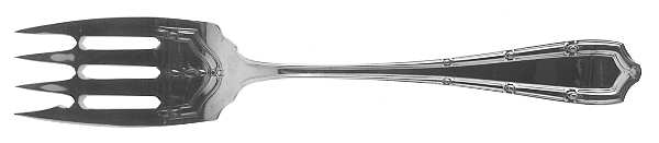 Francis I (Sterling, 1910, No Monograms) Small Solid Cold Meat Serving Fork