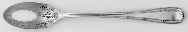 Francis I (Sterling, 1910, No Monograms) Pierced Bowl Short Handle Olive Spoon