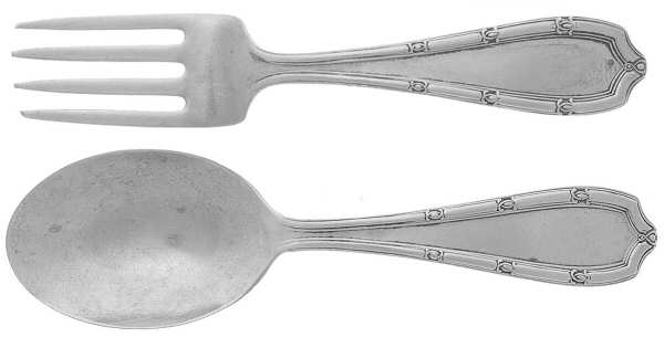 Francis I (Sterling, 1910, No Monograms) 2 Pc Baby Set (BF, BS)