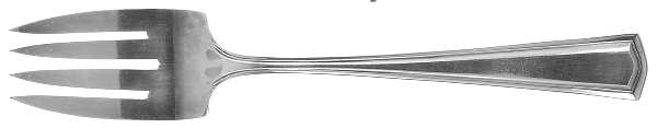 George Washington (Silverplate, 1913) Small Solid Cold Meat Serving Fork