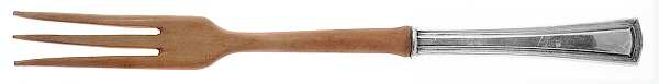 George Washington (Silverplate, 1913) Salad Serving Fork with Wooden Prongs