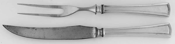 George Washington (Silverplate, 1913) 2-Pc Individual Bird Carving Set w/Silverplate Bld