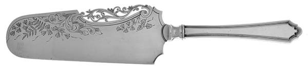 Hamilton (Sterling, 1910) Pie Server with Bright Cut Silverplate Blade