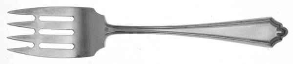 Hamilton (Sterling, 1910) Small Solid Cold Meat Serving Fork
