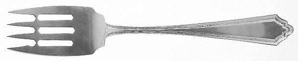 Hamilton (Sterling, 1910) Medium Solid Cold Meat Serving Fork
