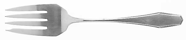 Hampton (Sterling, 1910-1912) Small Solid Cold Meat Serving Fork