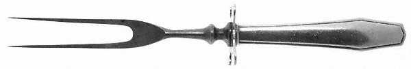 Hampton (Sterling, 1910-1912) Small Steak Carving Fork with Stainless Prongs