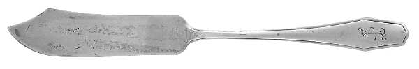 Hampton (Sterling, 1910-1912) Flat Handle Master Butter Knife