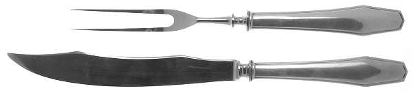 Hampton (Sterling, 1910-1912) Small Stainless Blade 2-Piece Steak Carving Set