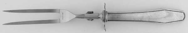 Hampton (Sterling, 1910-1912) Large Stainless-Prong Roast Carving Fork