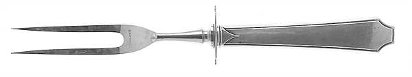 Jenny Lind (Sterling, 1920, No Monograms) Small Steak Carving Fork with Stainless Prongs