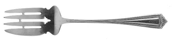 Josephine (Sterling, 1910) Large Solid Cold Meat Serving Fork