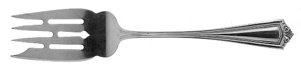 Josephine (Sterling, 1910) Small Solid Cold Meat Serving Fork
