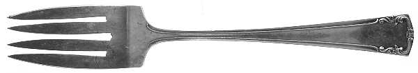 Lafayette (Silverplate, 1915) Medium Solid Cold Meat Serving Fork