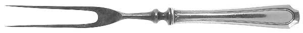 Lorna Doone (Sterling, 1925) Small Steak Carving Fork with Stainless Prongs