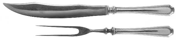 Lorna Doone (Sterling, 1925) Small Stainless Blade 2-Piece Steak Carving Set
