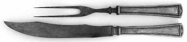 Luxor (Silverplate, 1924, No Monograms) Small Stainless Blade 2-Piece Steak Carving Set