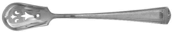 Luxor (Silverplate, 1924, No Monograms) Pierced Bowl Short Handle Olive Spoon