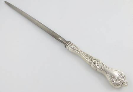 Majestic (Sterling, 1900, No Monograms) Small Steel Rod Sharpener Knife