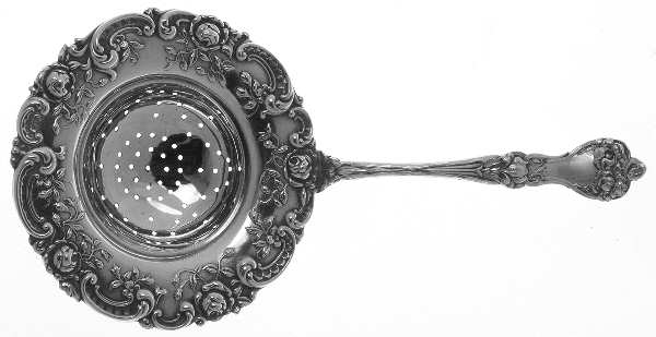 Majestic (Sterling, 1900, No Monograms) Solid Individual Overcup Tea Strainer