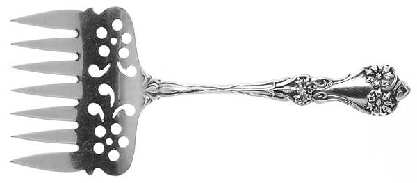 Majestic (Sterling, 1900, No Monograms) Small Solid Tined Sardine Serving Fork