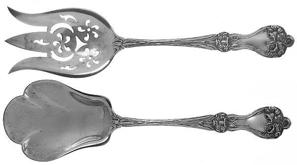 Majestic (Sterling, 1900, No Monograms) (2 Pc) Solid Salad Set
