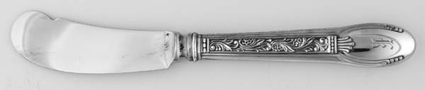 Mastercraft (Sterling, 1937, No Monograms) Butter Spreader Hollow Hdl-Paddle/Stainless Blade