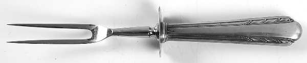 Maytime (Sterling, 1933-1936, No Monograms) Small Steak Carving Fork with Stainless Prongs