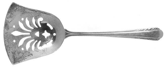 Maytime (Sterling, 1933-1936, No Monograms) Solid Bon Bon Spoon with Pierced Bowl
