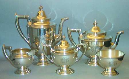 Sterling Hollowware 5 Piece Tea Set (SCP, STP, SCR, SSU, SWB)