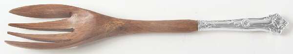 Morning Glory (Sterling, 1909) Salad Serving Fork with Wooden Prongs