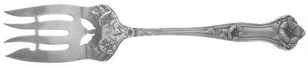 Morning Glory (Sterling, 1909) Small Solid Cold Meat Serving Fork