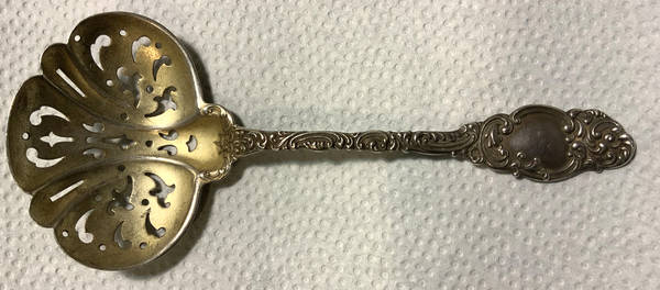 Monterey (Sterling, 1895) Solid Bon Bon Spoon with Pierced Bowl