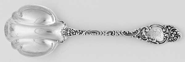 Monterey (Sterling, 1895) Monogram Sugar Shell Spoon