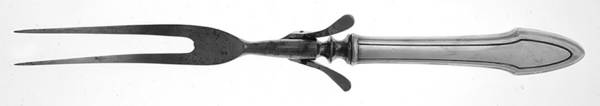 Molly Stark (Silverplate, 1916) Large Stainless-Prong Roast Carving Fork