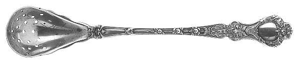 Nuremburg (Sterling, 1903, No Monograms) Pierced Bowl Short Handle Olive Spoon