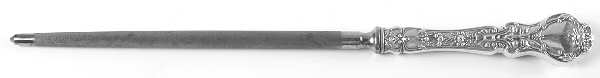 Nuremburg (Sterling, 1903, No Monograms) Large Roast Steel Rod Knife Sharpener