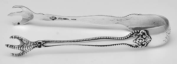 Raleigh (Sterling, 1900) Small Sugar Tongs